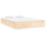 Cadre de lit - 2 personnes - bois massif 200x200 cm ll142220