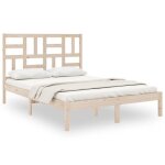 Cadre de lit - 2 personnes - bois de pin massif 140x190 cm ll135970