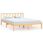 Cadre de lit - 2 personnes - bois de pin massif 160x200 cm ll115594