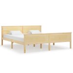 Cadre de lit - 2 personnes - bois de pin massif 180x200 cm ll129947