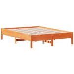 Cadre de lit - 2 personnes - sans matelas - cire marron 140x190cm bois pin massif ll279969