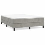 Excellent cadre de lit - 2 places pour adulte - gris clair 140x190 cm velours - matelas non inclustopbf1218358 ...