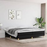 Excellent cadre de lit - 2 places pour adulte - noir 200x200 cm tissu - matelas non inclustopbf799804307 ...