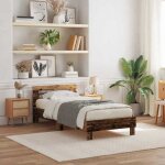 Cadre de lit bois ancien 90 x 190 cm bois ding�nierie - mothinessto12386