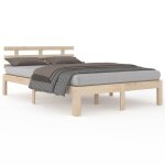 Cadre de lit petit double - vidaxl - ll136724 - bois massif - 120x190 cm - contemporain