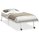 Cadre de lit pliable - vidaxl - fr9625 - acier blanc - 90x190 cm - 1 place