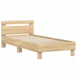 Cadre de lit sans matelas - bonne nuit - avec t�te de lit 75x190cm sqzr370577 home - living