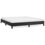 Cadre de lit en similicuir - jill - 180x200 cm - noir - similicuir durable - lattes de contreplaqu� - ...