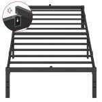 Cadre de lit simple 90 x 190 cm cadre en mtal espace de rangement au dessous moderne lit dinvit montage ...