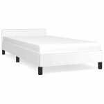 Excellent cadre de lit avec t�te de lit - 1 place pour adulte - blanc 90x190 cm - matelas non inclustopbf48915 ...