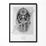 Cadre noir 50x70 cm - cadre lgant pour posters et photos verre acrylique montage vertical ou horizontal ...