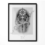 Cadre noir 60x80 cm - cadre �l�gant pour posters et photos xxl montage vertical et horizontal