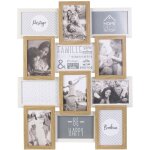 Ple - mle en bois 12 photos - l 44 x p 3 x h 58 cm - blanc et beige