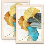 Cadres photo lot de 2 cadre a4 bois cadre pour puzzle format a4 20 x 25 cm couleur logge cadre fin pour ...