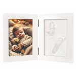 Cadre photo b�b� pliable avec kit pour moulage pieds et mains