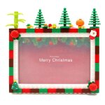 Cadre photo diy - nol - blanc - 10x15 cm et 13x18 cm - plastique - activit crative enfants