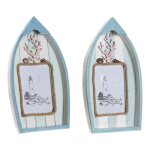 Cadre photo - dkd home decor - barco - bois mdf - 2 pcs - 10 x 10 x 15 cm