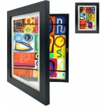 Cadre photo - enfant - noir - 21x29. 7cm - verre acrylique - design lgant