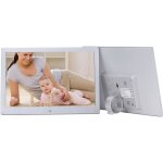 Cadre photo numrique 12 pouces en mtal avec tlcommande - argent