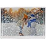 Cadre photo � paillettes en acrylique transparent 102 x 152 cm blanc neige ? cadeau personnalis� id�al ...