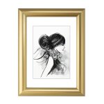 Cadre photo en plastique sofia dor� 40 x 50 cm