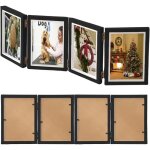 Cadre photo pliable pour 4 photos : 4 cadres photo 10 x 15 cm avec charnire cadre photo collage avec ...