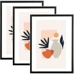 Cadre photo - r�sine - noir - format a3 - lot de 3 - plexiglass incassable