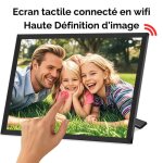 Cadre photo wifi frameo 101? hd 1280�800 ? 32 go ? �cran tactile ? auto - rotation ? design elegant