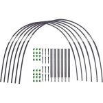 Cadre pour serre de jardin - lot de 6 arceaux serre de jardin support de plantes cerceaux de serre de ...