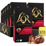 Caf� - 100 capsules splendente intensit� 7 - compatibles nespresso * (lot de 10 x 10)