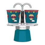 Cafetiere bialetti - 0006494 - machine  caf mini express winter wonderland 2tz avec deux tasses de ...