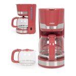 Cafetière Électrique - haute qualité - 1000w - 15 tasses - inox rouge - système anti gouttes Cafetière Électrique - haute qualité - 1000w - 15 tasses - inox rouge - système anti gouttes