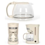 Cafeti�re �lectrique - beige - 1. 25l - 750w - syst�me anti - gouttes - arr�t automatique