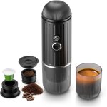 Cafetière expresso électrique portable voyage en voiture randonnée système dextraction 2 en 1 à chauffage ... Cafetière expresso électrique portable voyage en voiture randonnée système dextraction 2 en 1 à chauffage ...