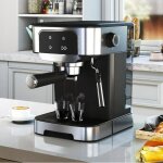 Cafetire expresso - relax4life - mousseur  lait vapeur - rservoir deau amovible de 18 l et tasseur ...