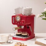 Cafetire expresso - thera retro - 20 bars - rservoir 1. 25l - compatible caf moulu et dosettes ese ...