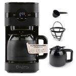 Cafeti�re filtre barista avec thermos minuteur 24h & filtre permanent pour 8 tasses de caf� cafeti�re ...