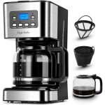 Cafetire filtre programmable - zvvn - 15l - 12 tasses - programmable 24h - maintien au chaud 40 min ...