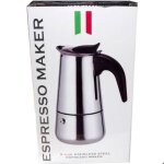 Cafeti�re - inox - 9 tasses - poign�e bak�lite - tous feux sauf induction - non compatible lave - vaisselle ...
