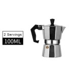 Cafetière italienne 2 tasse en aluminium - espresso boissons chaudes - pour maison bureau Cafetière italienne 2 tasse en aluminium - espresso boissons chaudes - pour maison bureau