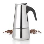 A cafeti�re italienne 450 ml 225x14x11cm verseur anti - �claboussures inox finition miroir filtre m�tallique ...