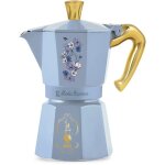 Cafeti�re italienne - bialetti - moka express - collection birdgerton - 6 tasses - 250 ml - bleu / fleurs ...