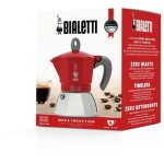 Cafetire italienne - bialetti - new moka induction - 6 tasses - 0, 28 l - rouge