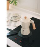 Cafetière italienne - create - thera moka retro - aluminium - 9 tasses - blanc cassé Cafetière italienne - create - thera moka retro - aluminium - 9 tasses - blanc cassé