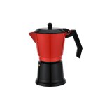 Cafetire italienne feel maestro mr - 1657 - 9 noir rouge aluminium 450 ml 9 tasses