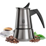 Cafetire italienne piccolina 400. cafetire en acier inoxydable design lgant pour toutes surfaces ...