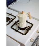 Cafetire italienne - thera moka retro - aluminium - 6 / 9 tasses - blanc cass