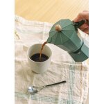 Cafetire italienne - thera moka retro - aluminium - 6 / 9 tasses - vert sauge