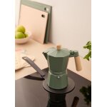 Cafeti�re italienne - create - thera moka retro - aluminium - 6 tasses - vert sauge