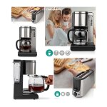 Cafetire lectrique - nedis - inox - 1. 5l - 1000w - programmable